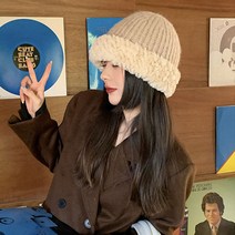 여성 겨울 비니 귀덮개 털모자 벙거지모자 니트모자 방한모 여성모자