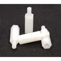 플라스틱지지대 플라스틱서포터 PCB서포터 육각서포터 지지대 서포터 볼트 너트 Male M3, JSP-M3-13(100개)