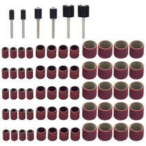 66 PCS 드럼 샌더스 세트 60 PC 샌딩 밴드 및 6 개 PCS 드럼 맨드 렐, 블랙 & 퍼플