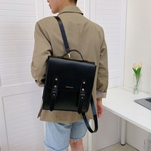 가죽공예키트 가죽공예 백팩 배낭 가방만들기 DIY 키트 수제 핸드메이드 재료 패키지 세트, 블랙