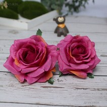 1조각 diy 인공 다이아몬드 로즈 유럽 가을 스타일 실크 꽃 머리 웨딩 벽 자동차 장식 브로치 d66, 07 Rose