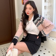 텐텐샵 여자 패딩 퀄팅 밴딩 겨울 A라인 미니 스커트 치마 코디 키작녀 2color