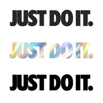 JUST DO IT 저스트두잇 포인트 데칼스티커, M, 레드