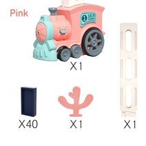 키즈 전기 도미노 기차 자동차 세트 사운드 라이트 자동 벽돌 블록 게임 교육 크리스마스 선물 장난감, CHINA