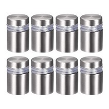 uxcell Wall Standoff Screws Mount Stainless Steel Sign Glass Advertising Nails 5/8 Dia x 1 Inch 8pcs, 16mm x 24mm