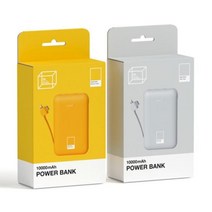 PANTONE 파워뱅크 보조배터리 10000mAh 애플 8핀 마이크로 5핀 C타입, PGB-03, 옐로우