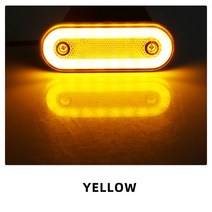 경광등 비상용 차량용 Led 사이드 마커 라이트 브래킷 12V/24V 트럭 클리어런스 램프 테일 트레일러 트랙터 경고 주차 레드 10 개, [03] YELLOW, [01] 10pcs