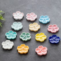 (색상랜덤) 벚꽃 향꽂이 세라믹 인센스 홀더 겸 젓가락받침대, 인센스 홀더 8개