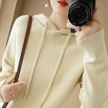 겨울 가을 풀오버 긴 소매 스웨터 여성 와이드 루즈핏 캐쥬얼 두꺼운 이너 니트 보온 후드티셔츠