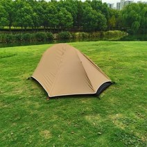 1 인용 초경량 캠핑 텐트 알루미늄 폴 야외 하이킹 배낭 양산 휴대용 싱글 텐트, CHINA, Brown
