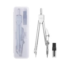 DELI 델리 메탈 컴퍼스 2종 세트 E8601 실버, 1개