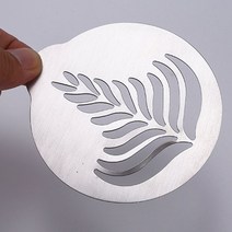 라떼아트틀 스텐실을 꾸미는 5pcs 스테인리스 커피 꽃 DIY 겹쳐서 템플렛 컵 케이크 무스 형 부엌 Coffeew, 하나, 한개옵션0