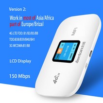 와이파이 티피링크 유 무선 공유기 벤튼 잠금 해제 4g lte 휴대용 라우터 포켓 카드, 협력사, 3000mAh 배터리, 버전 2