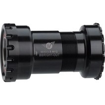 휠스 매뉴팩쳐링(Wheels Manufacturing) BB라이트 아웃보드 트레드 투게더 바텀 브라켓 위드 앵글러 컨택트 베어링 포 24 mm 시마노 크랭크 스핀들 382031, One Size, Black