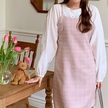 기타 바보사랑[디작소]여성 봄봄 코미드 체크 끈 나시 미니 원피스