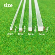 월드직구센터 모형 diy키트 광장 높은 투명 아크릴 플렉시 유리 막대 수동 건설 모델, 3x250mm 10개