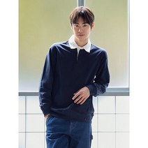 탑텐 469756 남성 헤비코튼 럭비 긴팔 티 MSD3TS1901