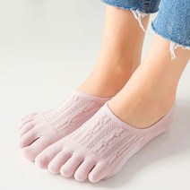 순면꽈배기무늬여자발가락덧신 발땀 무좀발가락양말 발가락단목양말 여성발가락양말