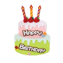 [대원P&P] 펠트꾸미기 만들기재료 환경용품 펠트-생일케이크 생일축하해 배경판, 생일케이크