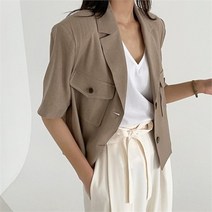 기타 여자반팔크로쉐탱크SS포켓자켓