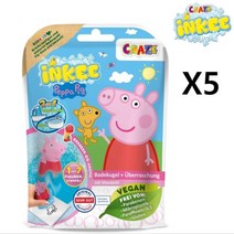 CRAZE Inkee 페파피그 어린이 입욕제 딸기향 5개입