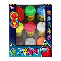 13000 어몽어스 도우놀이 8색 칼라점토 도우 클레이 놀이 찰흙 공작 미술 어린이 창의력 재미 촉감, 단품