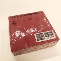 파티냅킨 IKEA 이케가 판타스 큰사이즈 서양 요리 종셋트 플라워 프린팅 식사 티슈 사각형 손수건 종이 2629278526, 정 사각형, 판타스 다크 레드 33x33cm50