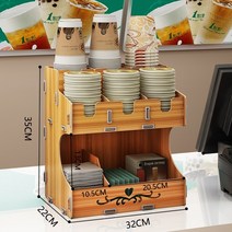 종이컵홀더 테이크아웃컵디스펜서 종이컵거치대 테이크아웃컵정리대 빨대 8 카페, D08 체리우드