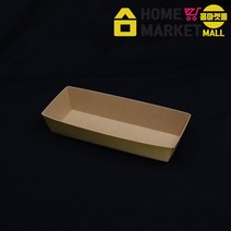 답례떡포장 사각(트레이) (KP)DRP-16-2 크라프트 50개/10줄 샌드위치포장지 핫도그케이스/뚜껑별도
