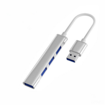 DFMEI 미니 허브 3.0 허브 알루미늄 합금 1 드래그 4 USB 확장 도크 디바이저 고속 전송, 은