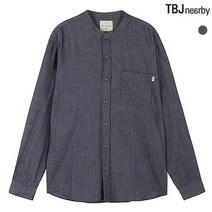 TBJ 남성 스탠다드핏 헨리넥 도비셔츠(T193SH100P)