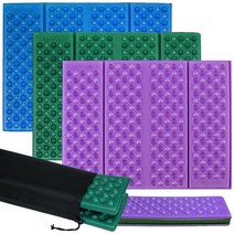 하람커머스 4단 접이식 등산방석, 국산 4단 접이식 등산방석(보라)+보관용가방
