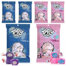 TAFFY TOWN 타피타운 소프트 캔디 56g x 6봉, 허클베리향 56g ×3봉+ 솜사탕맛 56g ×3봉
