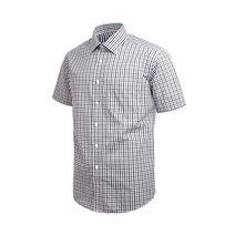5myshop_베이직 체크 레귤러 반팔 셔츠 DW38 8 브라운 남자와이 여름 남성 남방 봄 기본 와이_5myshop