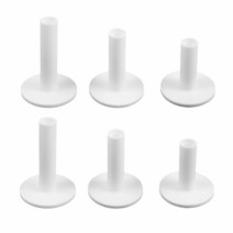 Scott Edward 골프 연습 티 3/4/6 피스 포장 자석 티 및 고무 티 실내, 6 Count White Rubber Tee