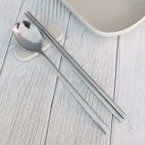 스텐 민자 수저 숟가락 젓가락 1벌 STS430 omg 세트 가정용 식당, 세트A)민자숟가락+민자젓가락1벌 (STS304)