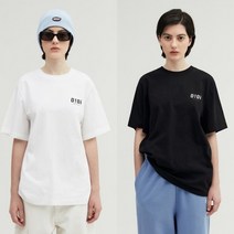 5252 BY OiOi 남여 캐쥬얼 2PACK 베이직 로고 무지 반팔 티셔츠 52BHALCTS04 230430