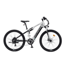 삼천리 전기자전거 팬텀FS 27.5인치 8단시마노MTB, 라이트실버 (블랙)