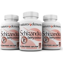 Natures Elements Schisandra 오미자 추출물 500mg 60캡슐(3통)