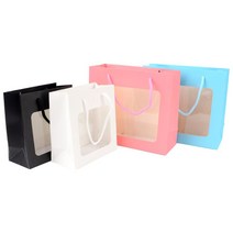 단체 기업행사 기념품 홍보물 종이가방 쇼핑백 5P 야외 포장 기프트 야유회 백일 남편, 블루 - 대