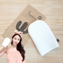 네츄라오가닉 크고 도톰해진 밤부 장갑형 양면사용 세안타올 버전2 1매, 아이보리