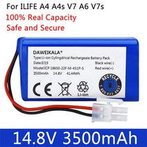 샤오미 치후360 단후이 아이로봇 호환용 신제품 ILIFE 로봇 진공 청소기용 148V 3500mAh 리튬 배터리 ILife, 02 2800mAh