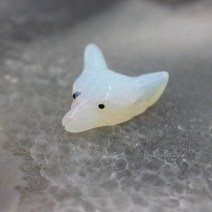 수석 천연석23 돌 개/몫 새겨진 늑대 머리 펜던트 목걸이 천연 석영 마노 조각 입상 차크라 치유 크, 15 Opal