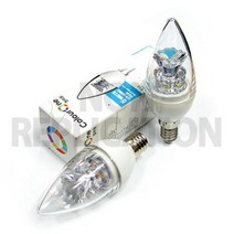 우리조명 LED촛대구/투명 - 220V 5W (E14/E17), 전구색(3000k), E17베이스