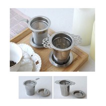 잎차우리기 스텐 손잡이 뚜껑 티거름망 티필터 에프터눈티 브런치 티스트레이터 티인퓨저 국화차, 1개, 양쪽형