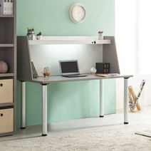 포스트모던 LED 컴퓨터책상 독서실책상 학생책상 책꽂이, LED 집중력책상 120 그레이