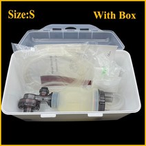 강아지 산소방 산소발생기 케이지 간단한 호흡 장치 라텍스 Rescscitator 조절 폐 리세션 산소 공급 환기, 01 S with box