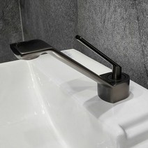 LUVITZ 원홀 세면대수전 슬림 다크그레이 디자인수전, 잇★ LUVITZ 원홀 세면대수전 슬림 다크그레이 디자, [좋아요]