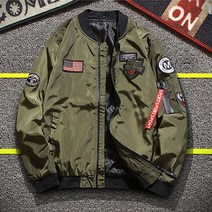 남성 에어포스 USA 패치 항공점퍼 바람막이