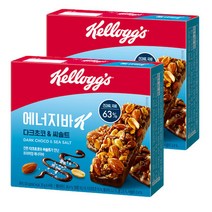 농심 켈로그 에너지바K 다크초코 앤씨솔트 120g x2개